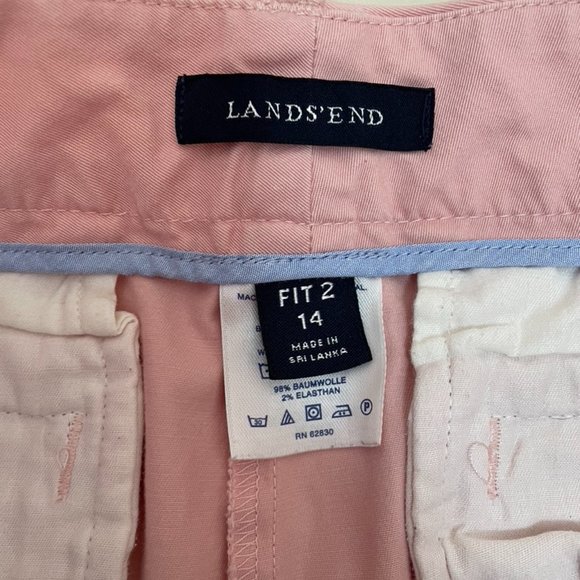 💙 Land's End Chino Shorts Pastel Pink Size 14 - Picture 4 of 5